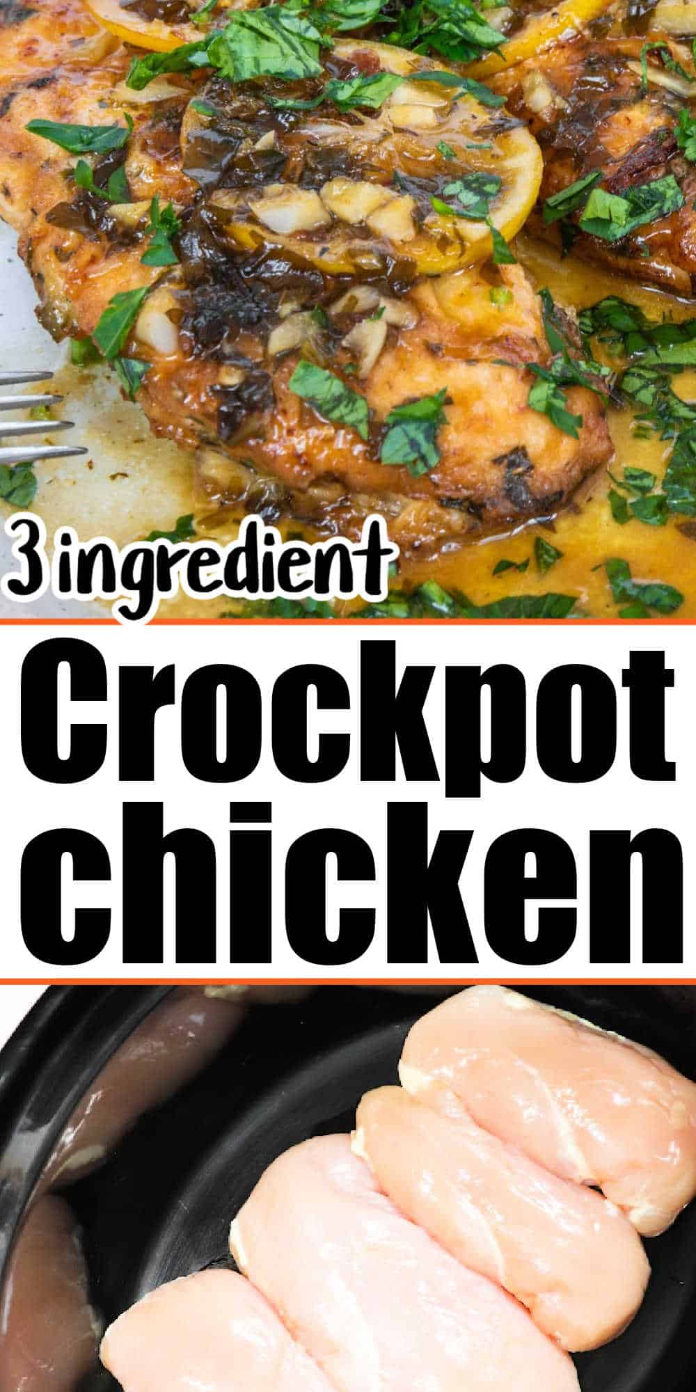 3 Ingredient Italian Crockpot Chicken with Italian Dressing