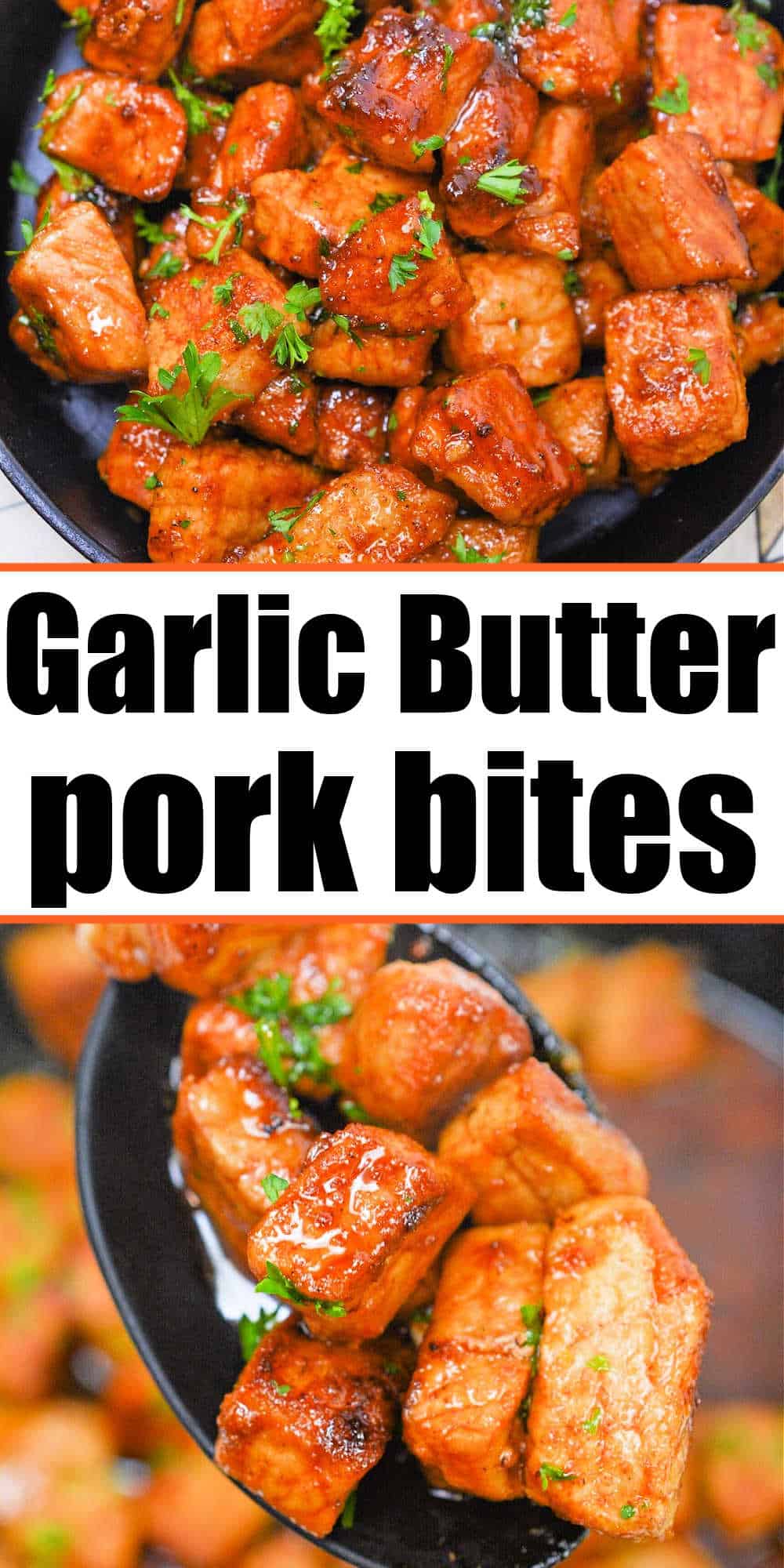 Garlic Butter Pork Bites on Stove + Ninja Foodi Air Fryer Pork Bites