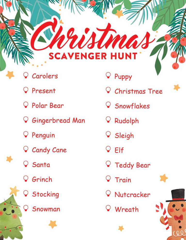 Free Printable Scavenger Hunt Clues and Games for Kids