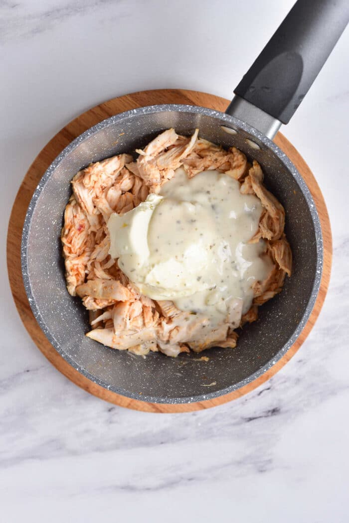 Buffalo Chicken Dip with Rotisserie Chicken