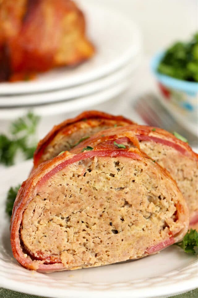 Air Fryer Meatloaf Wrapped Bacon - Air Fryer Turkey Meatloaf