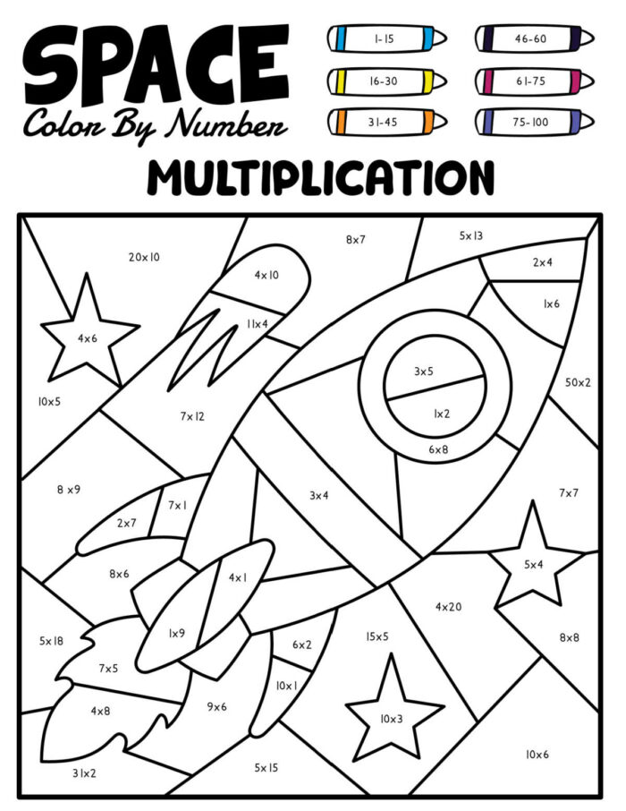 Multiplication Color by Number