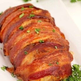 Turkey Meatloaf Wrapped in Bacon