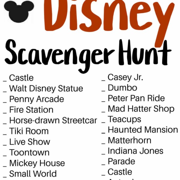 disney scavenger hunt printable