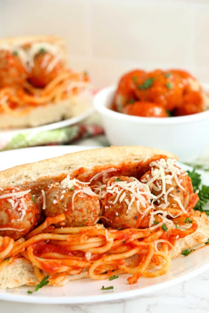 Baked Spaghetti Sandwich