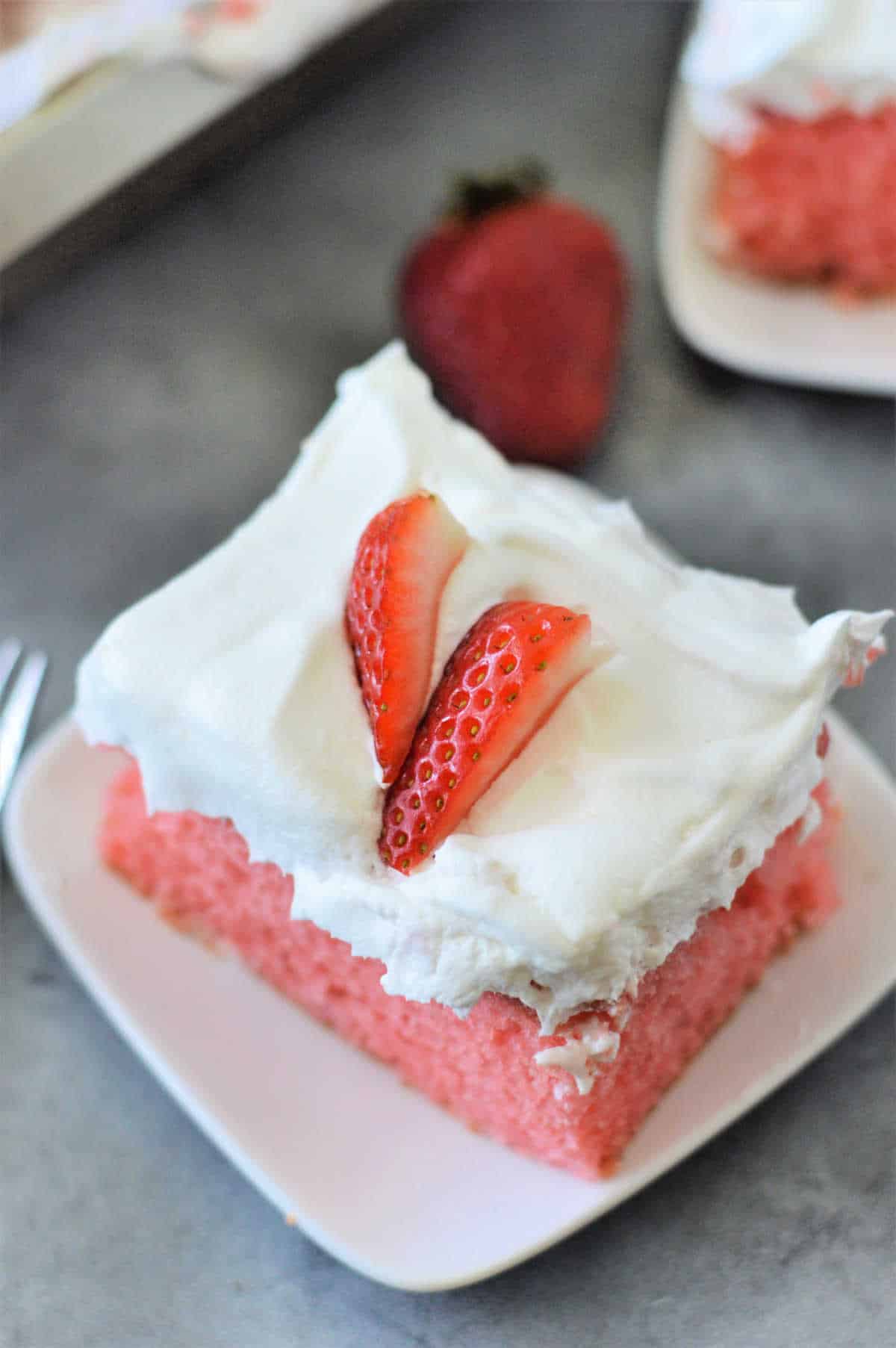 Cake Mix with Strawberries - Strawberry Poke Cake with Cake Mix