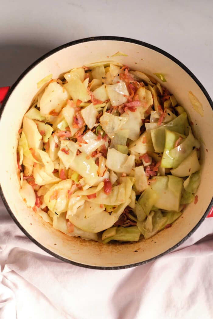 Fried Cabbage with Bacon and Onions