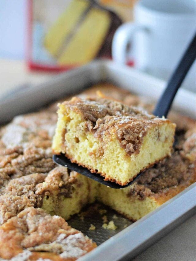 Cinnamon Streusel Coffee Cake with Cake Mix · The Typical Mom