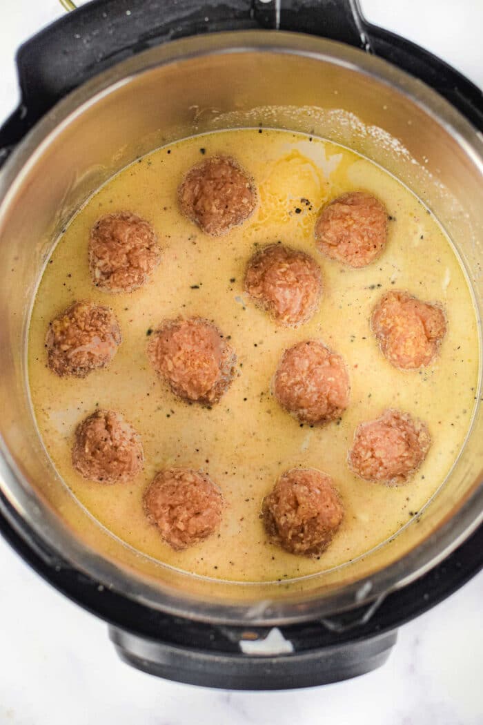 instant pot alfredo meatballs