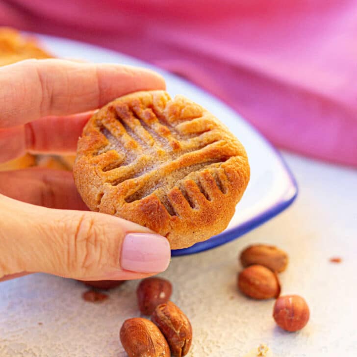 3 Ingredient Air Fryer Peanut Butter Cookies Baking in Air Fryer
