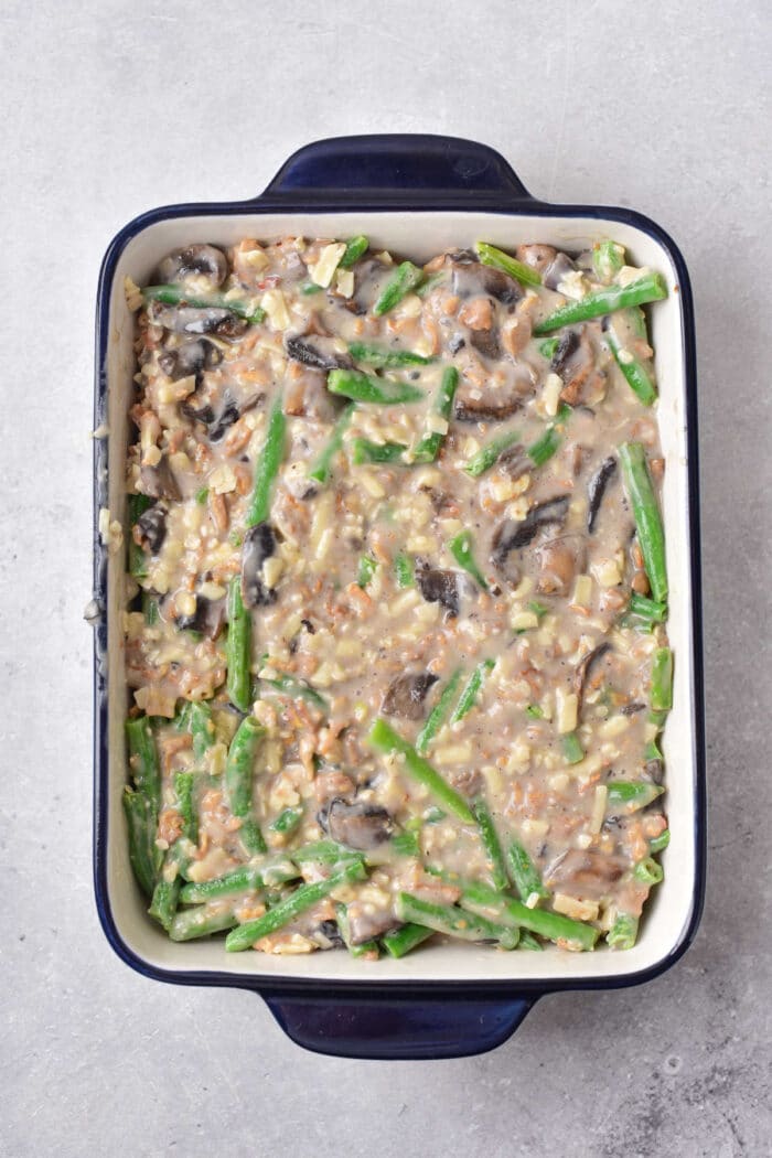 Cheesy Loaded Green Bean Casserole