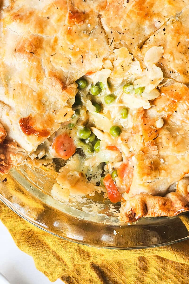 Chicken Pot Pie Recipe with Cream of Chicken Soup (4 Ingredient)