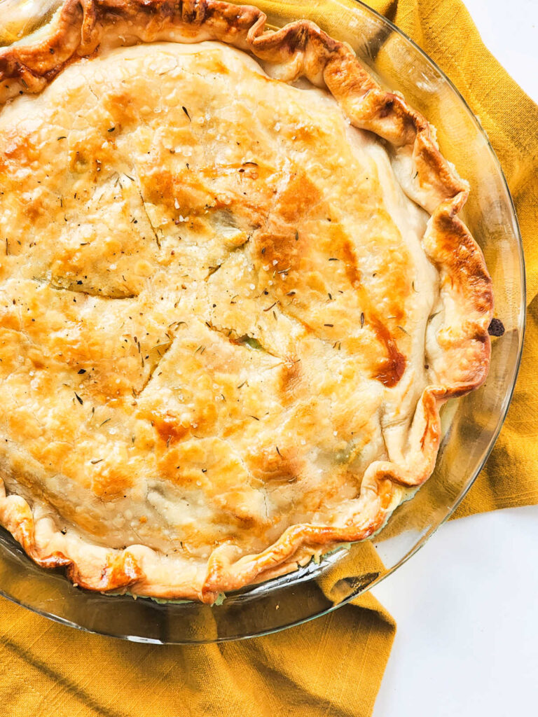 Chicken Pot Pie Recipe with Cream of Chicken Soup (4 Ingredient)