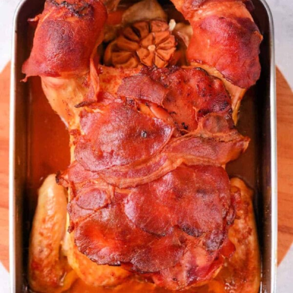 bacon wrapped whole chicken