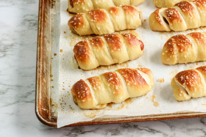 pretzel pigs in a blanket