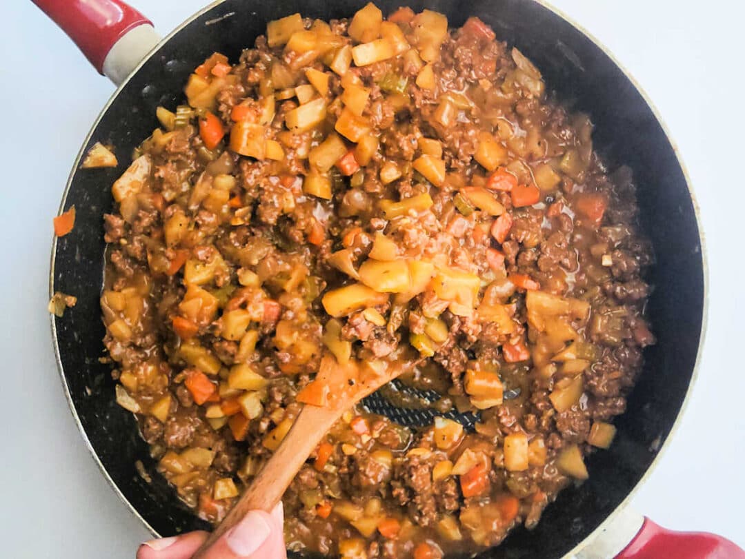 Baked or Air Fryer Ground Beef Hand Meat Pies with Puff Pastry