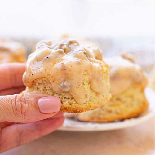 Fried Biscuits and Gravy - How to Deep Fry Biscuits in a Pan