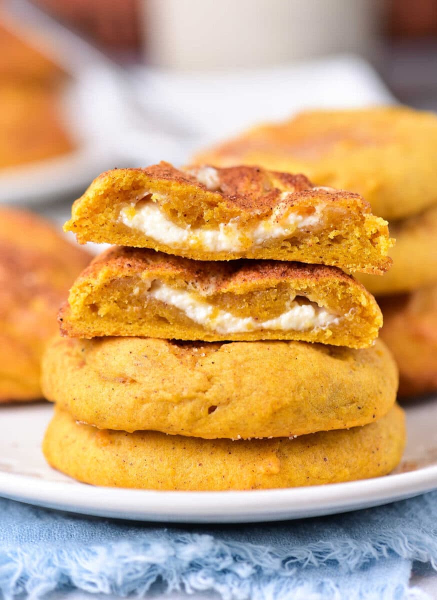 Homemade Pumpkin Cream Cheese Cookies or with Cake Mix