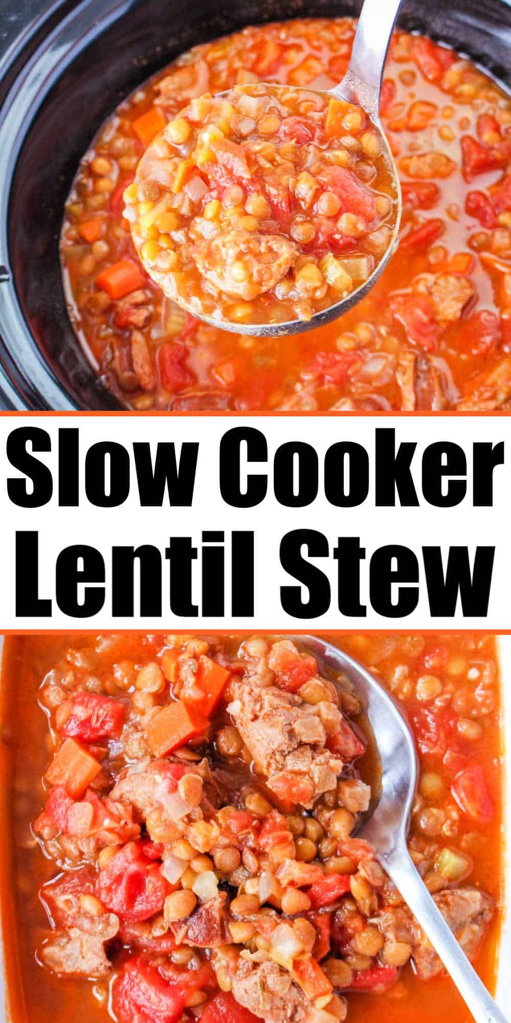 Slow Cooker Lentil Stew Recipe with Sausage Crockpot