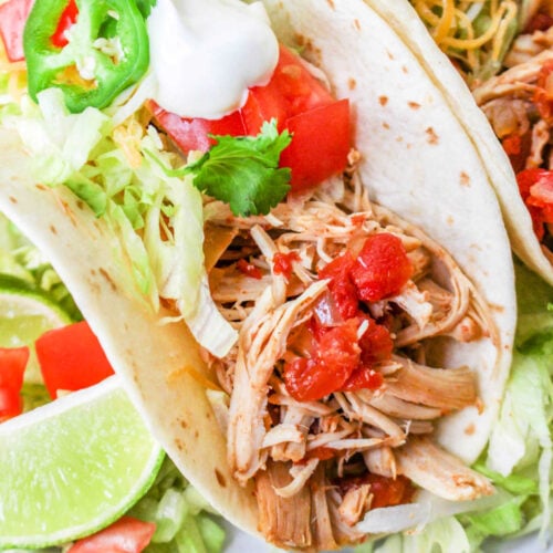 Easy Rotel Chicken Tacos Recipe - Slow Cooker Rotel Tacos