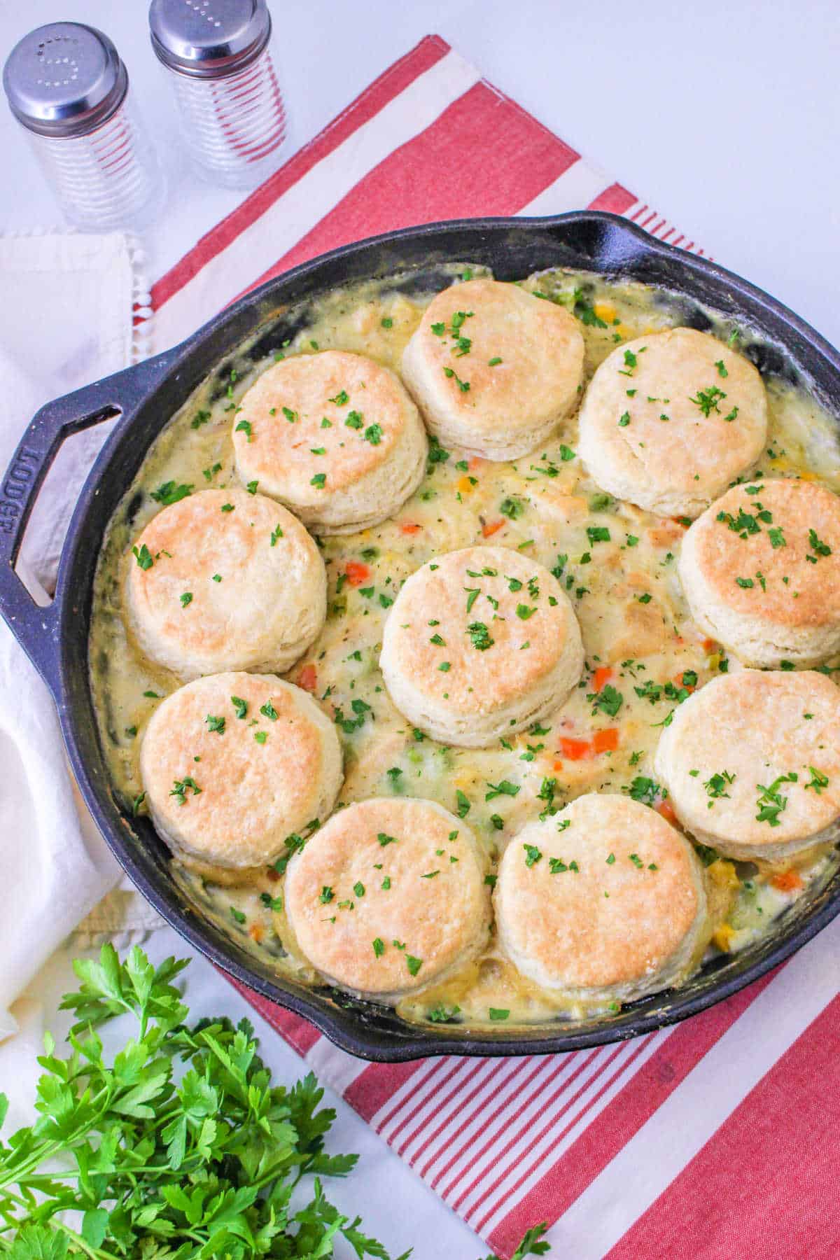 Leftover Turkey Pot Pie with Biscuits Biscuit Turkey Pot Pie