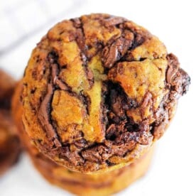 easy Banana Nutella Muffins