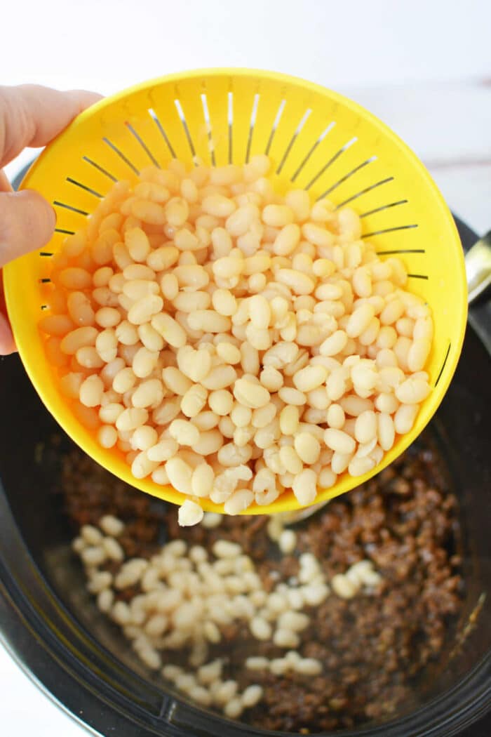 Baked Beans with Ground Beef with Dry Beans