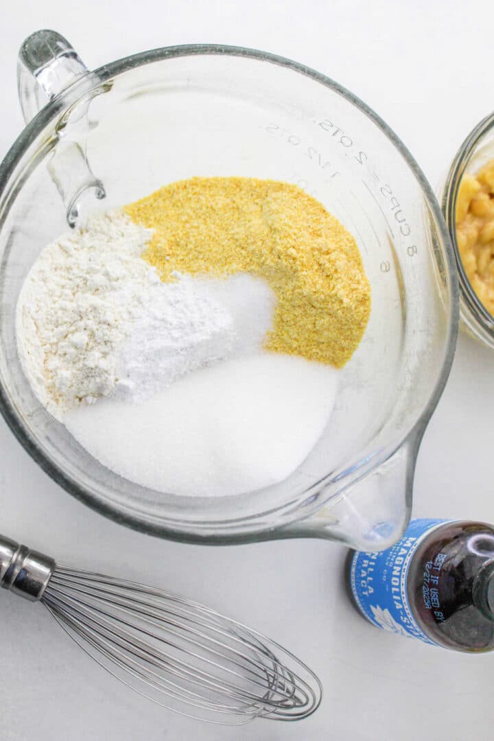 Banana Cornbread Cornmeal Cornbread with Ripe Bananas