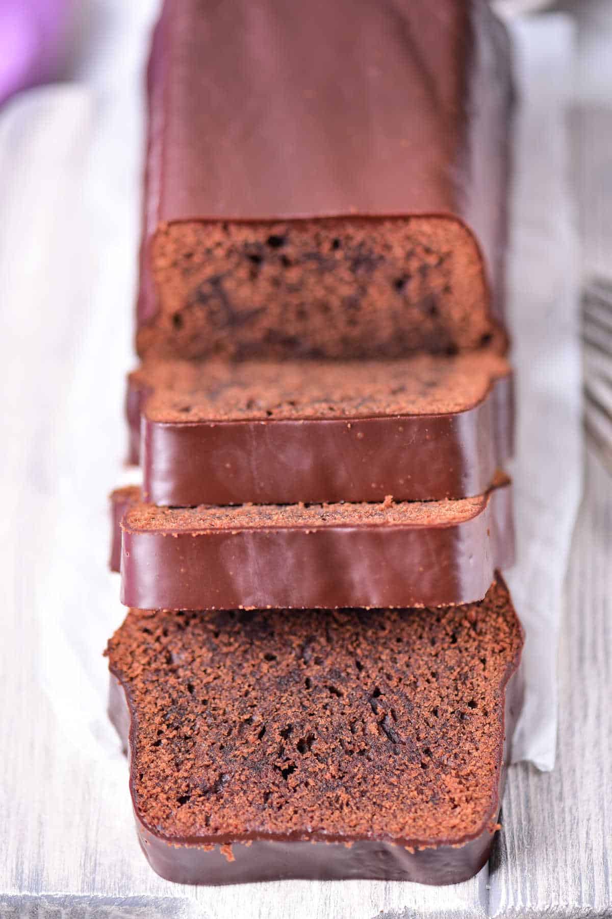 Brownie Bread Chocolate Loaf Hot Fudge Bread with Frosting