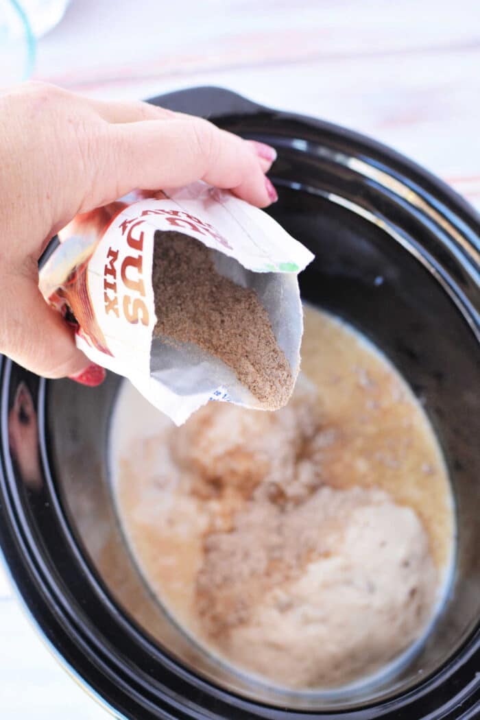 Crockpot Salisbury Steak with Cream of Mushroom Soup