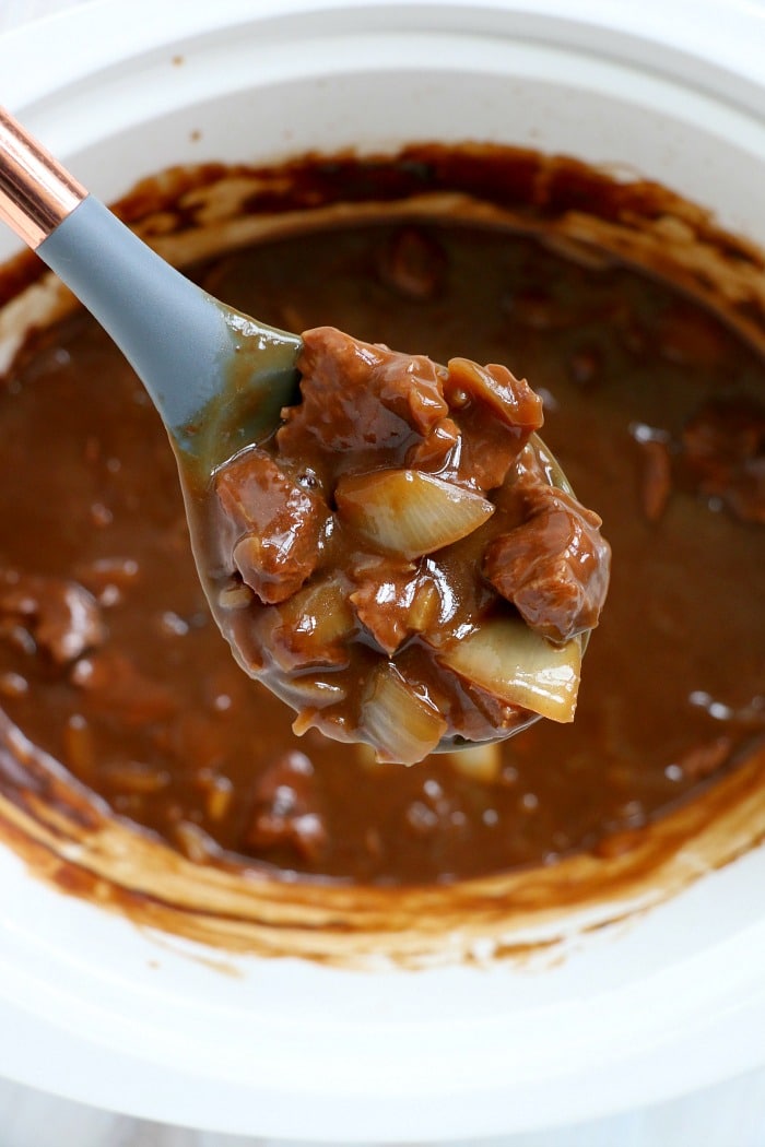 Slow Cooker Beef Tips and Gravy