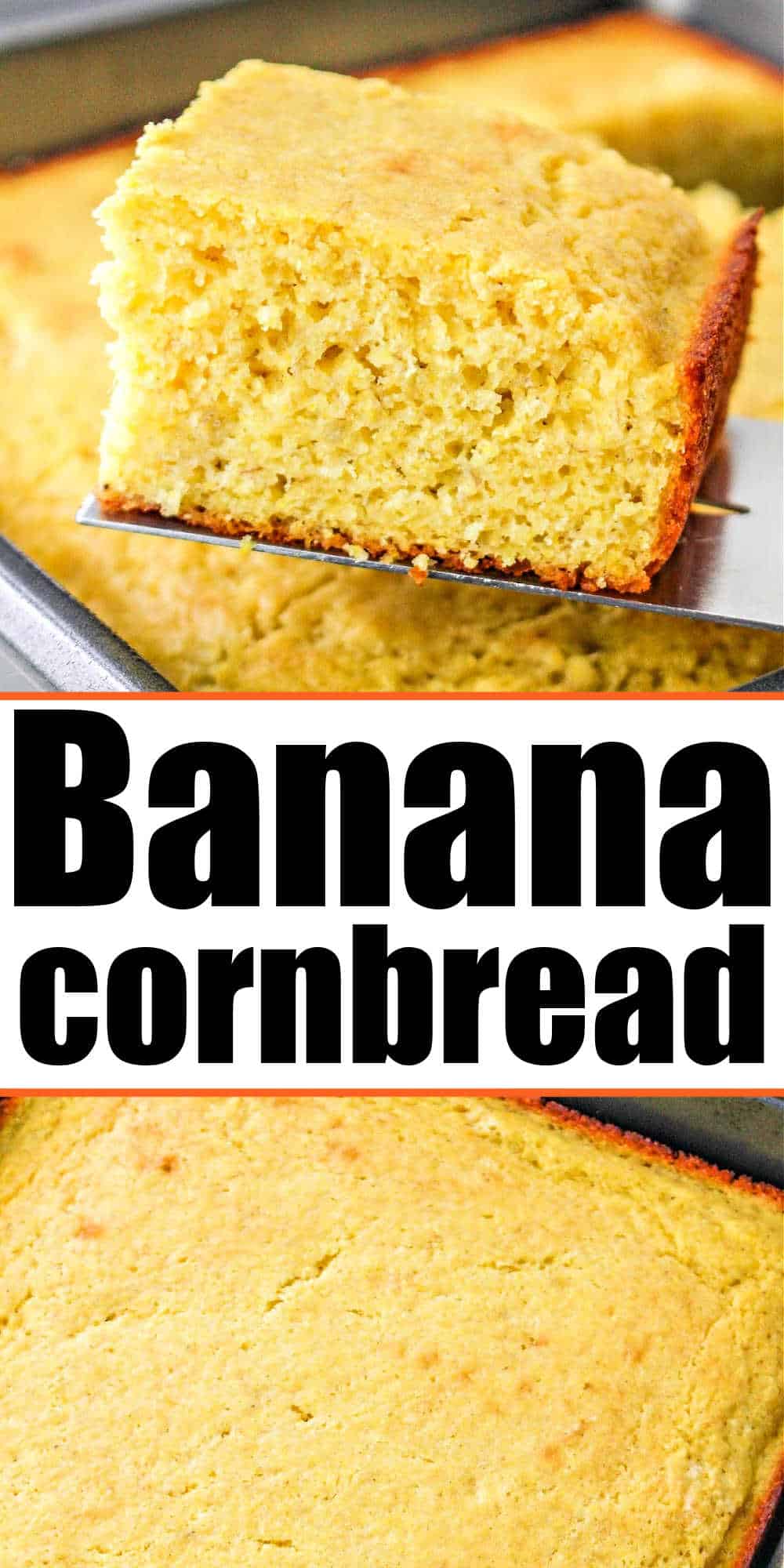 Banana Cornbread Cornmeal Cornbread with Ripe Bananas