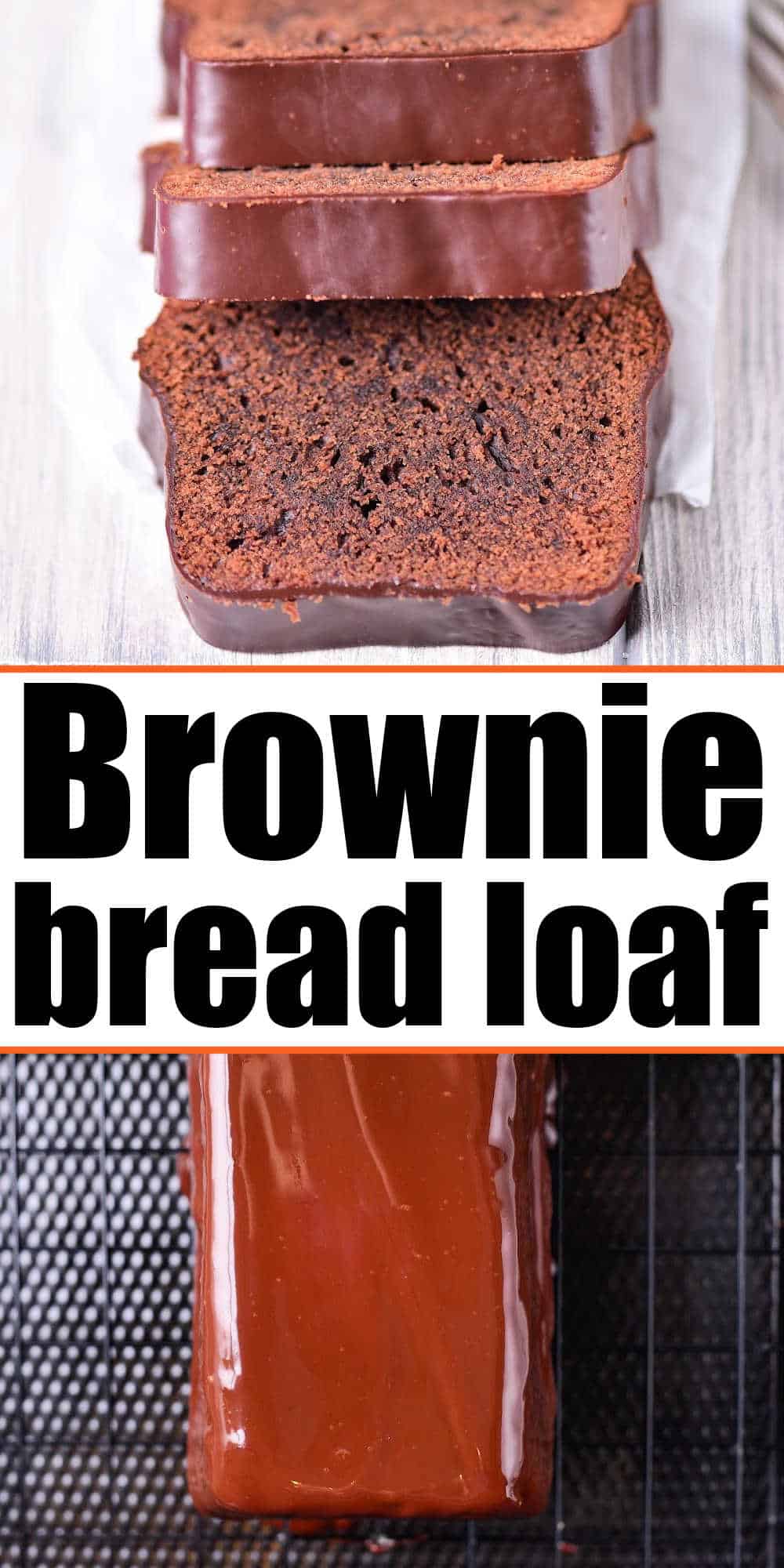 Brownie Bread Chocolate Loaf Hot Fudge Bread with Frosting