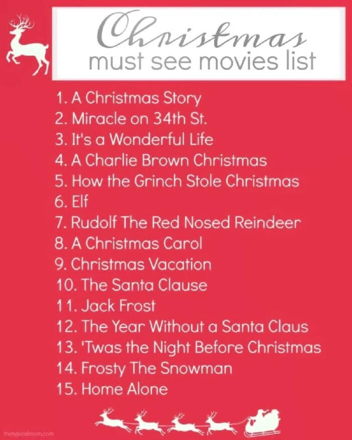 christmas movie checklist