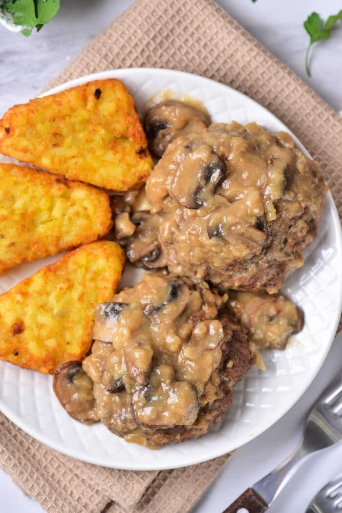 hamburger steak in oven