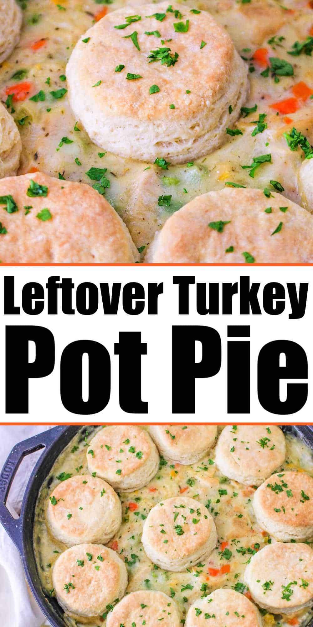 Leftover Turkey Pot Pie with Biscuits - Biscuit Turkey Pot Pie