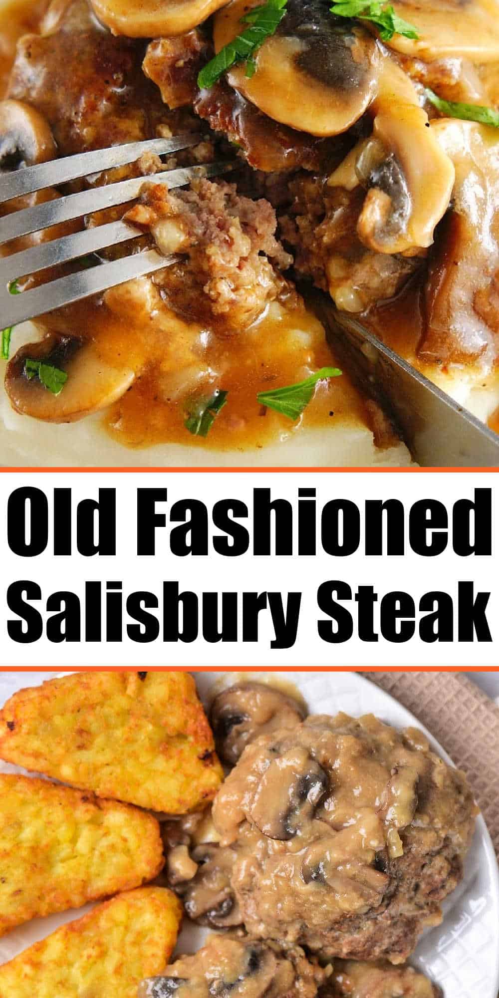 Old Fashioned Salisbury Steak Recipe On Stove With Gravy