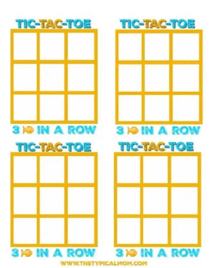 Free Printable Tic Tac Toe PDF