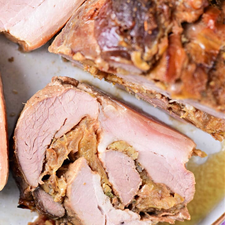 Easy Pork Roulade Recipe - Apple Stuffed Pork Shoulder in Oven