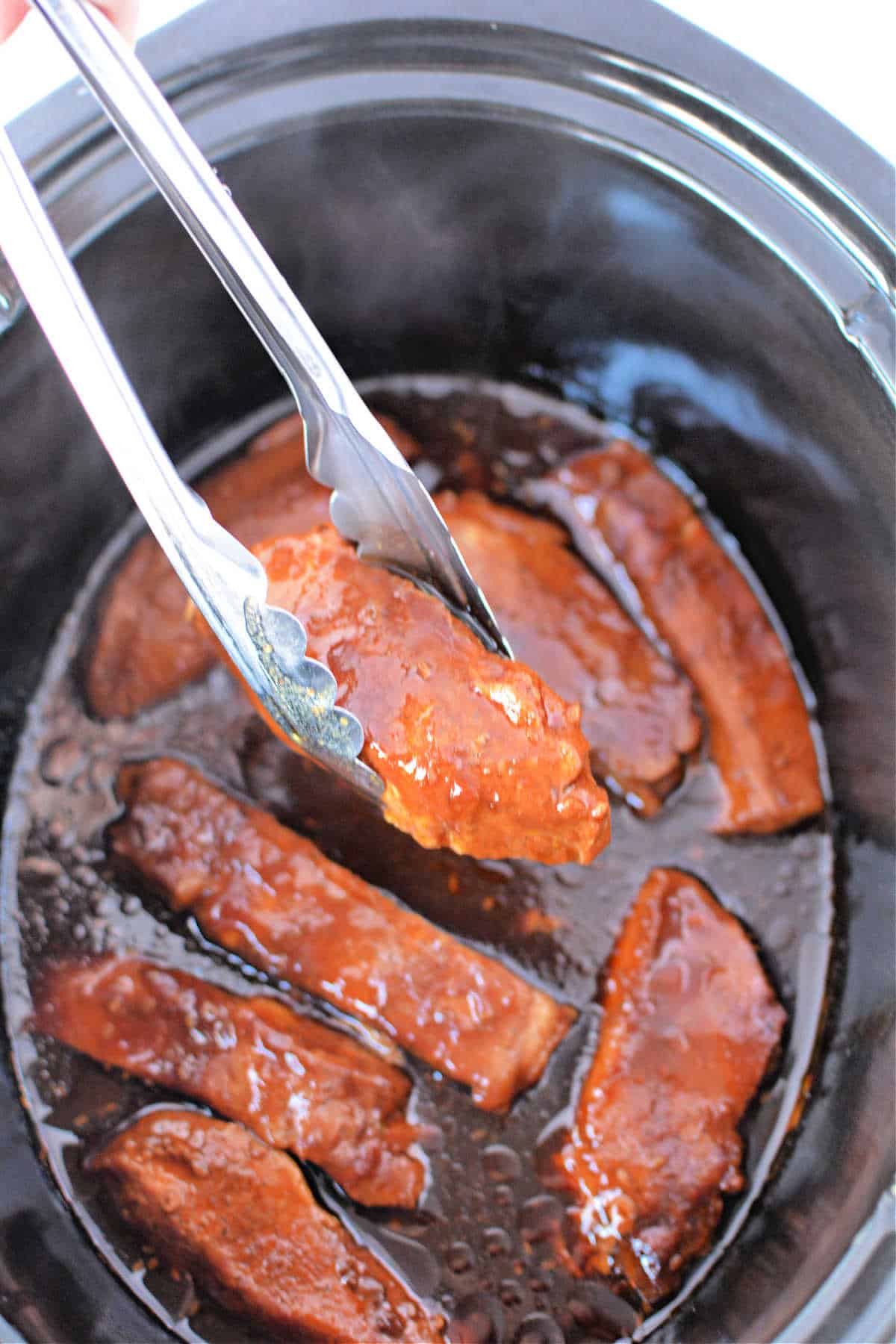 Boneless Slow Cooker Country Style Ribs (with BBQ Sauce)