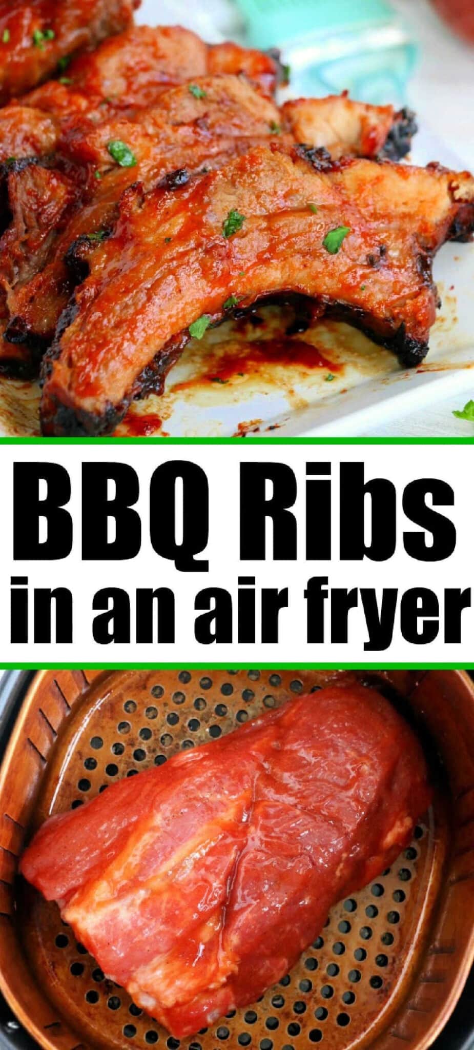 BBQ Ribs in Air Fryer Ninja Fall off the Bone Air Fryer Pork Ribs