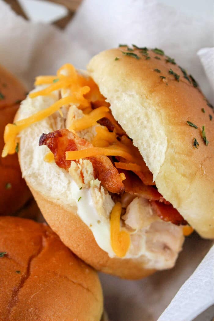 Chicken Bacon Ranch Sliders