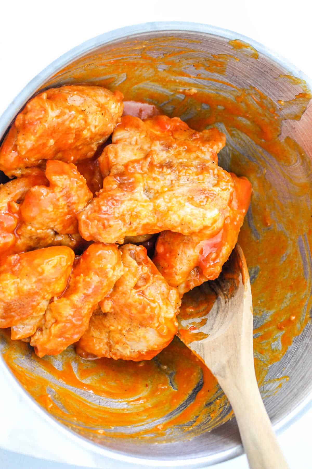 Boneless Buffalo Chicken Thighs Oven with Franks Red Hot Sauce