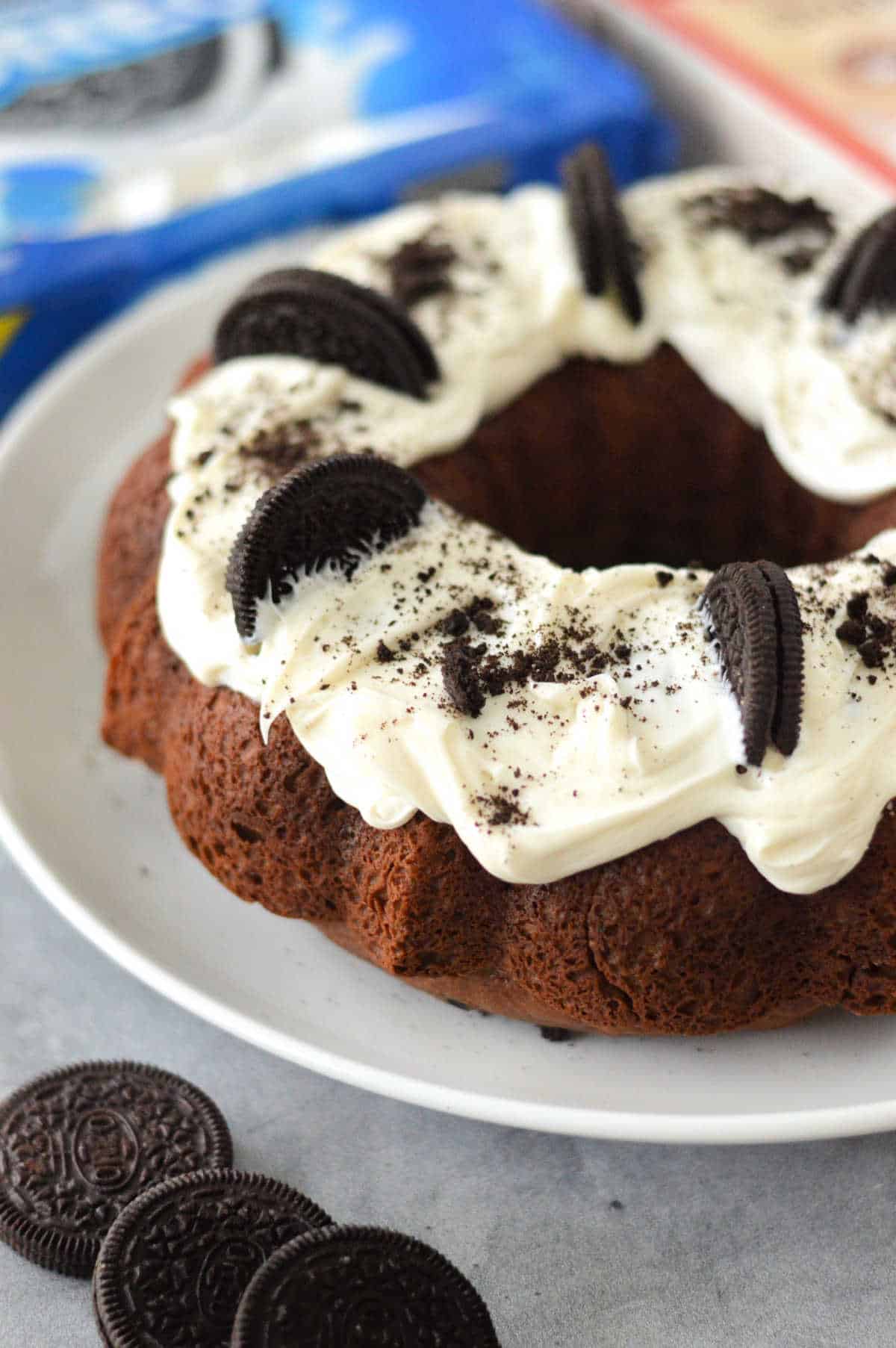 Cake Mix Oreo Bundt Cake - Cake Mix Bundt Cake