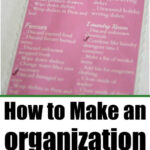 February cleaning checklist page in a home organization binder, featuring tips for various rooms and bold text for easy reference.