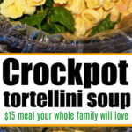 Fresh tortellini and spinach transform in your slow cooker, creating a rich and creamy crockpot tortellini soup before your eyes.