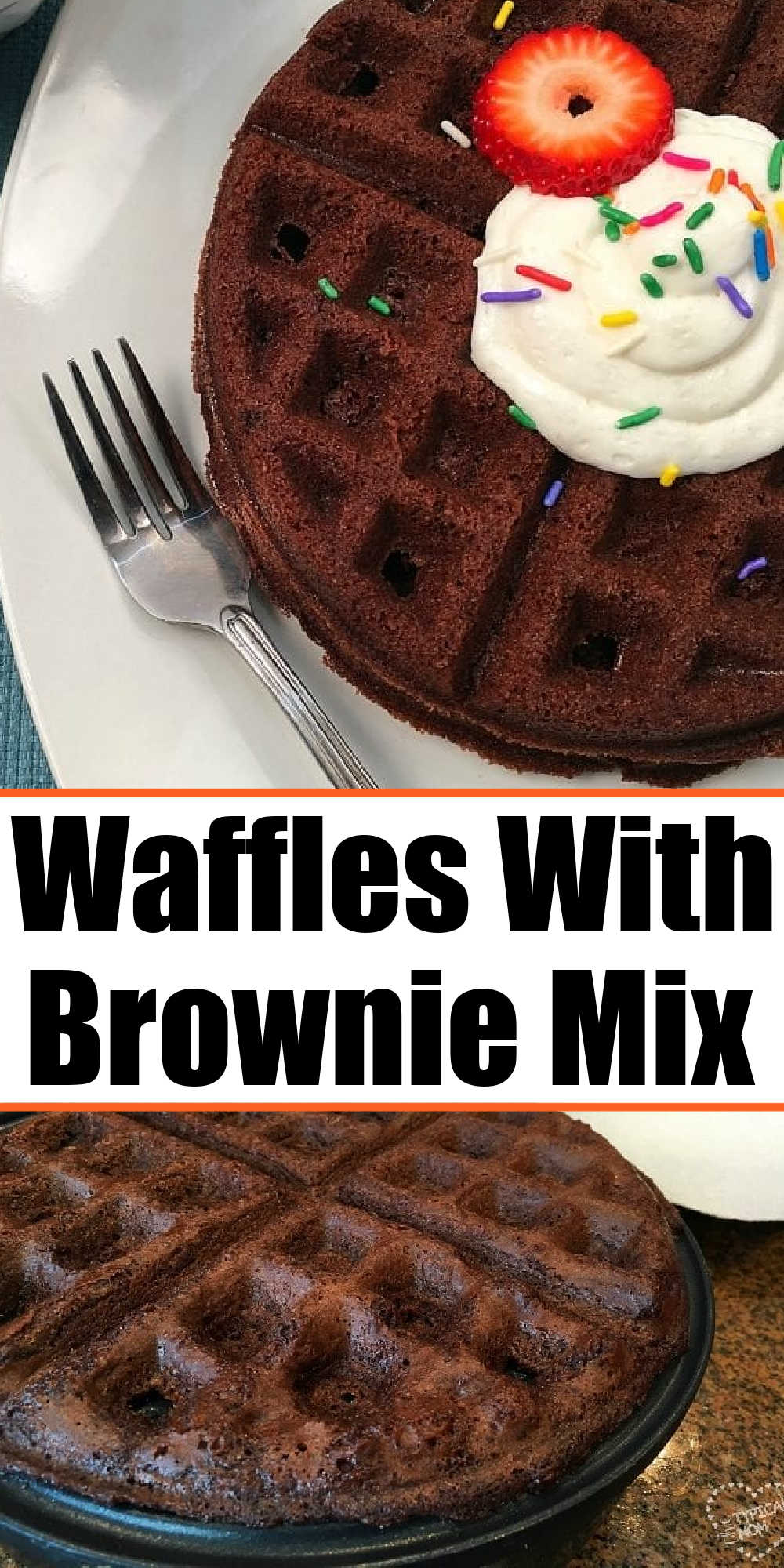 Chocolate Brownie Waffles Waffles with Brownie Mix