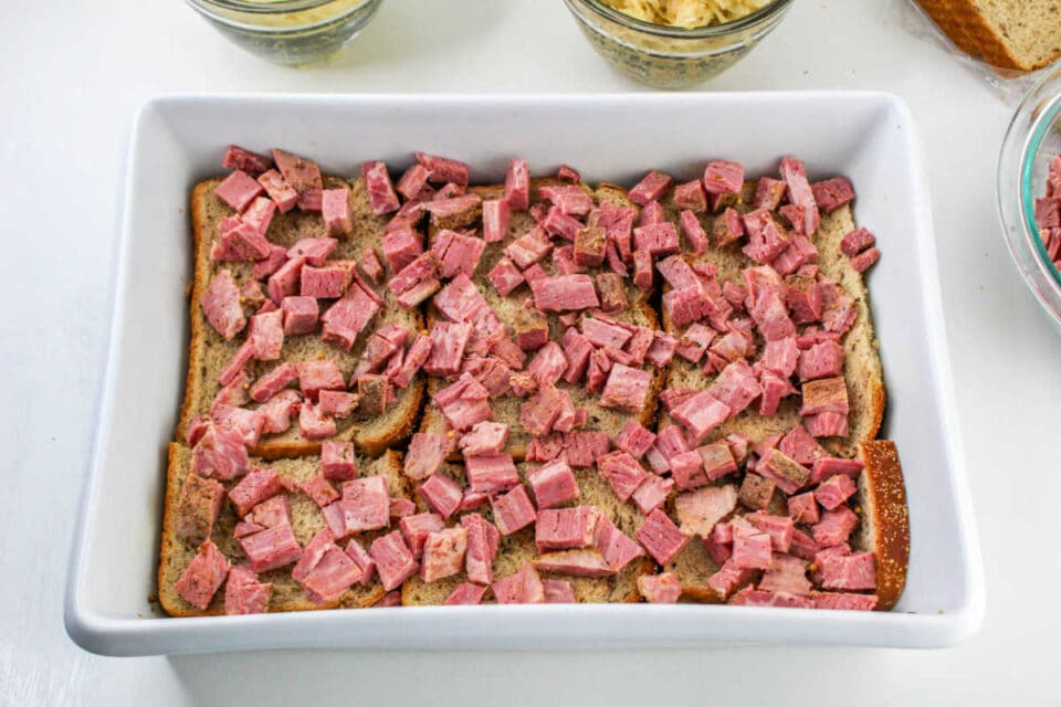 Corned Beef Casserole with Noodles Easy Reuben Bake