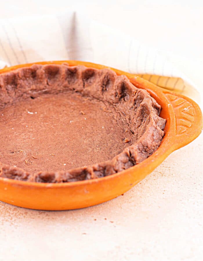 Chocolate Pie Crust with Cocoa Powder