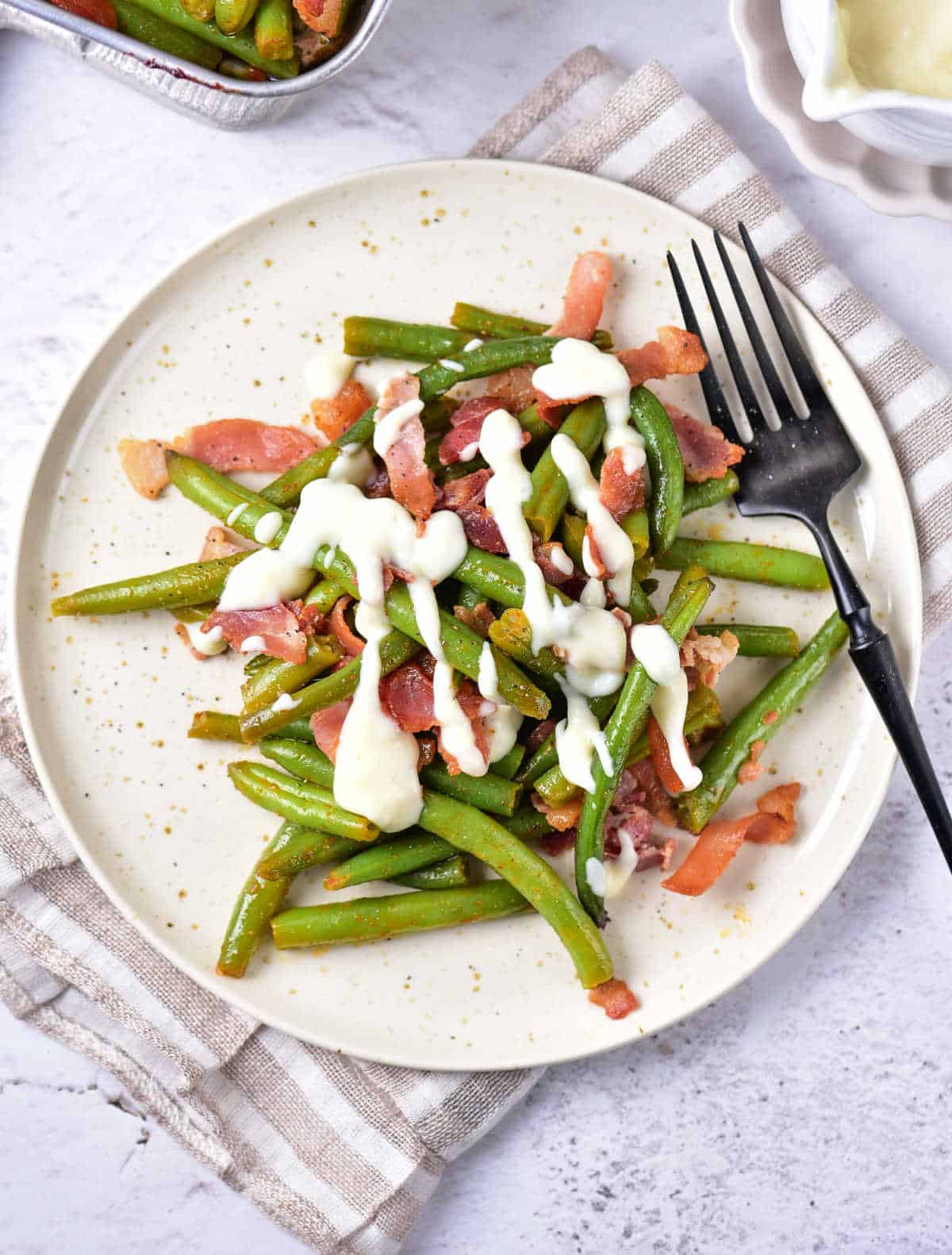 Easy Crack Green Beans with Bacon and Frozen Green Beans